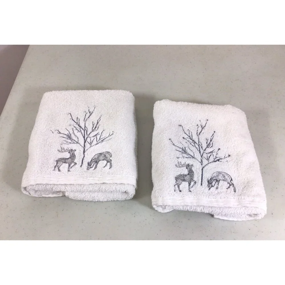 Arctic Holiday Holiday Christmas Towels Set of Two